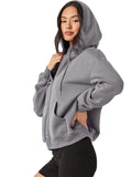 Mara Koch Grey Women's Plain Zipper Hoodie