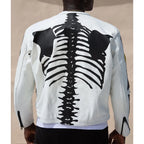 Vanson Skeleton White Leather Jacket