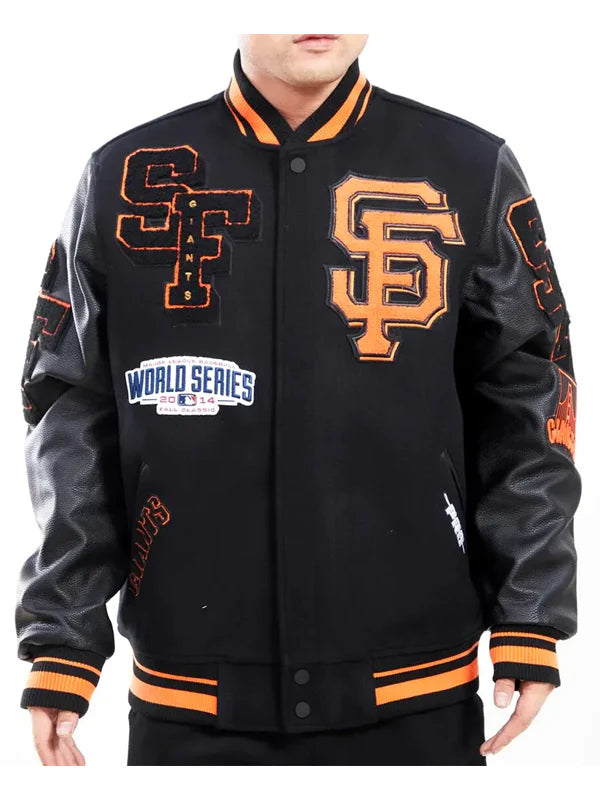 Varsity San Francisco Giants Mash Up Black Jacket
