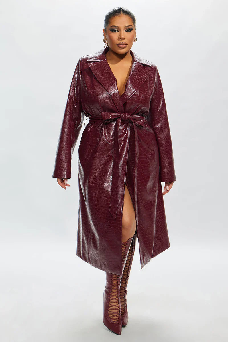 Victoria-Faux-Leather-Trench-Coat-Burgundy