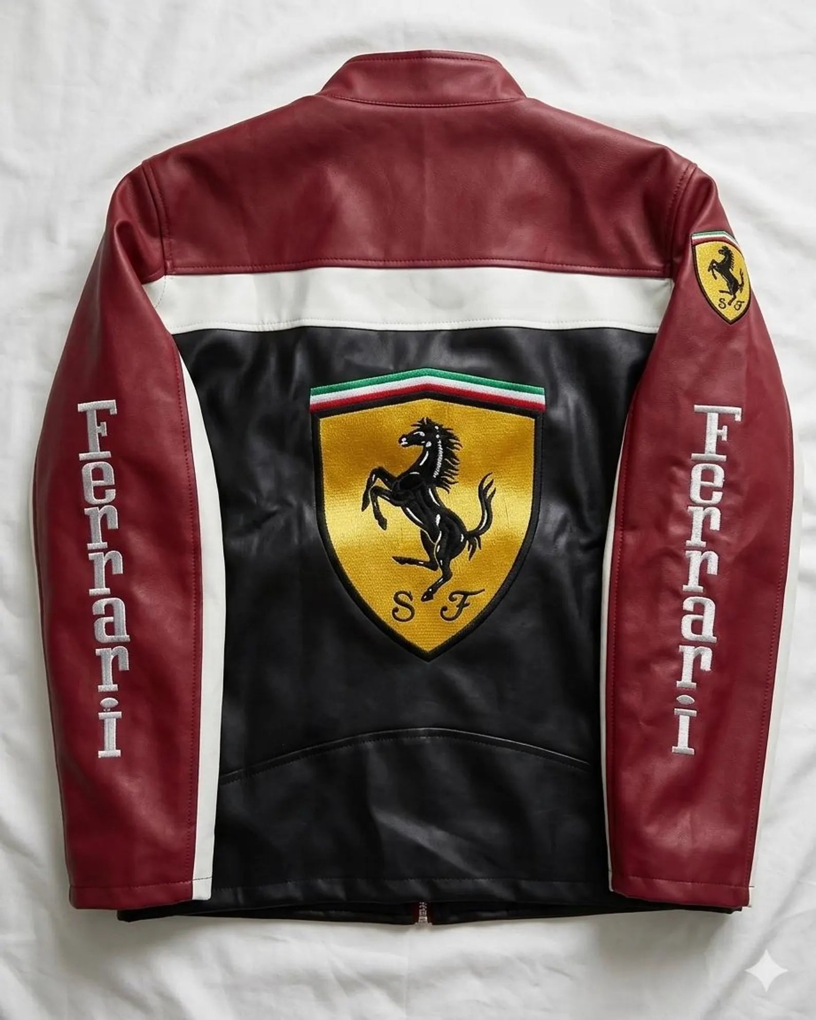 Vintage-90s-Ferrari-F1-Racing-Leather-Jacket-Handmade