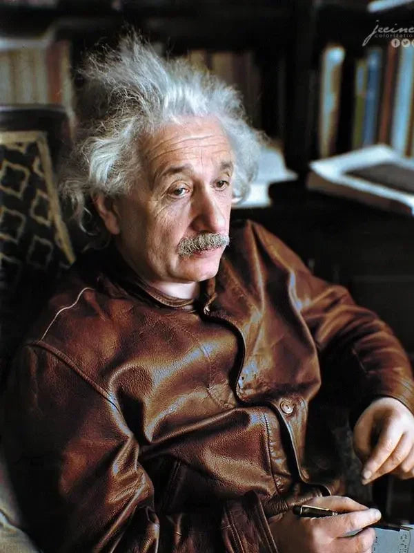 Vintage-Albert-Einstein-Leather-Jacket