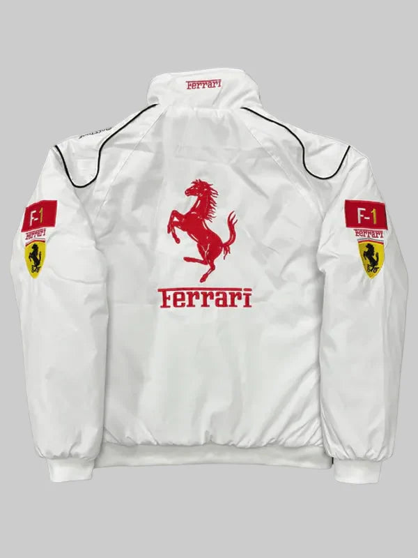 Vintage-F1-Ferrari-White-Racing-Jacket