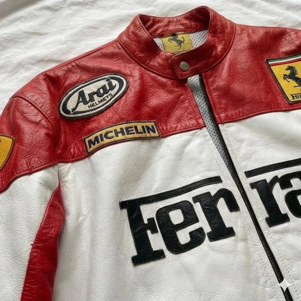 Vintage-Ferrari-Racing-Leather-Jacket-Handmade