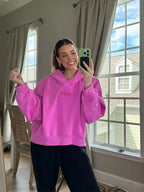 VintageSoft Crop Logo Hoodie