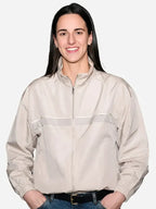 WNBA Caitlin Clark Beige Track Jacket