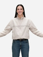 WNBA Caitlin Clark Beige Track Jacket