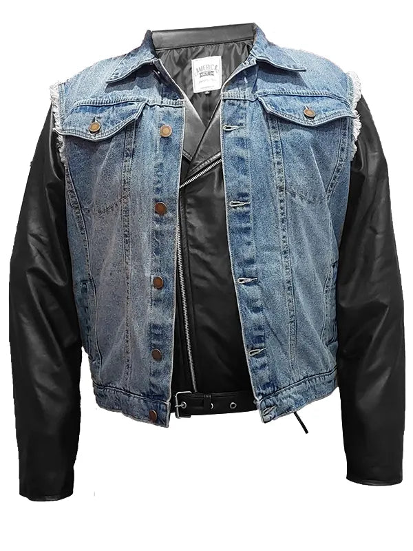 WWE-Triple-H-Denim-Leather-Jacket-1