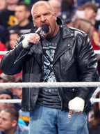 WWE-Triple-H-Raw-Black-Biker-Leather-Jacket