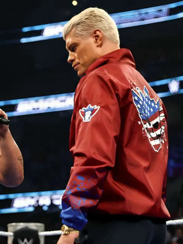 Smack Down 2026 Rwb Wind Breaker Cody Rhodes Jacket