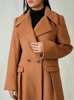 Warm wool long coat