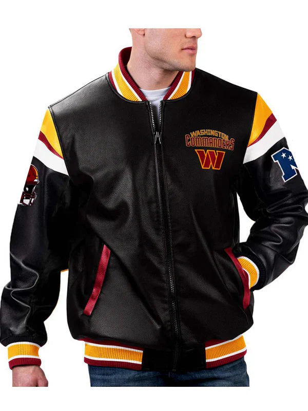 Washington Commanders Leather Jacket