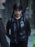 Wednesday Addams Black Puffer Vest