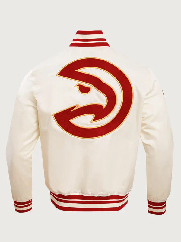 White-Atlanta-Hawks-Jacket-Back-Side-View