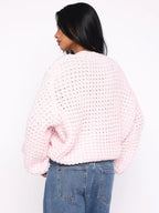 White-Fox-Pink-Knit-Sweater-Back