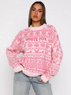 White-Fox-Pink-Knit-Sweater-Sale