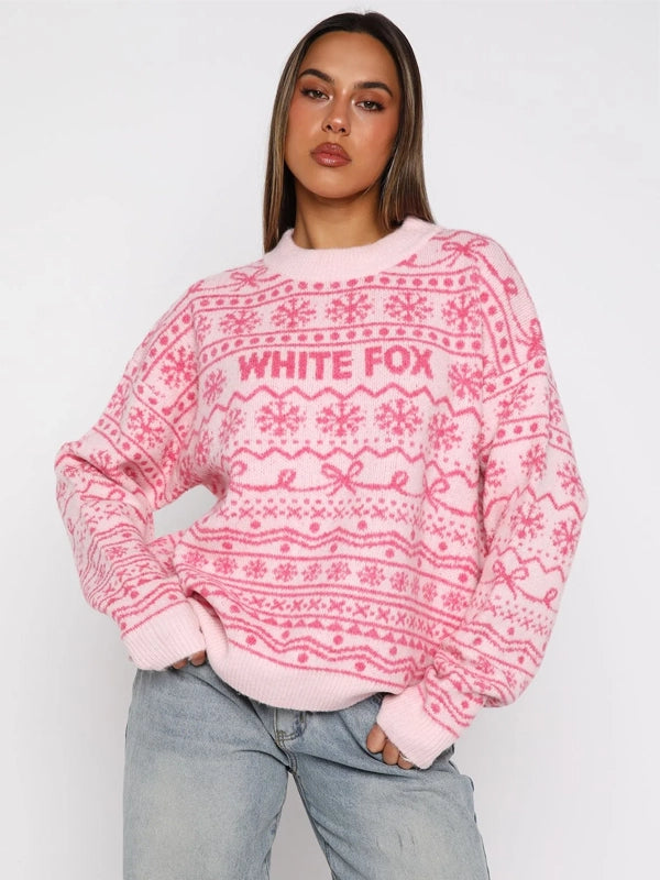 White-Fox-Pink-Knit-Sweater-Sale