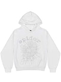 White Rhinestone Spider Hoodie