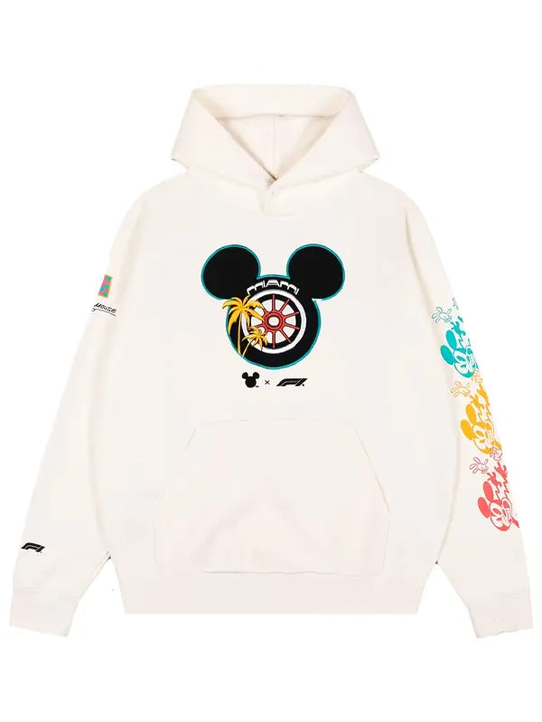 White Disney x Formula 1 Miami 2026 Hoodie