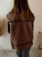 Wild Vacation Rentals 2026 New  Sherry Cola Fuzzy  Vest