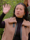 Wild Vacation Rentals 2026 Sherry Cola Fuzzy Brown Vest