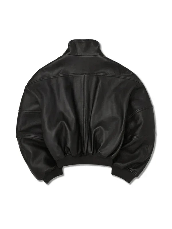 WILLY CHAVARRIA Black Ruff Rider Leather Jacket