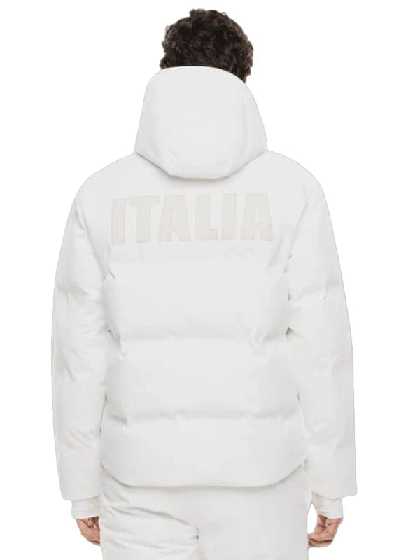Winter Olympics 2026 Team Italy EA7 White Puffer Jacket