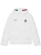 Winter Olympics 2026 Team Italy EA7 White Puffer Jacket