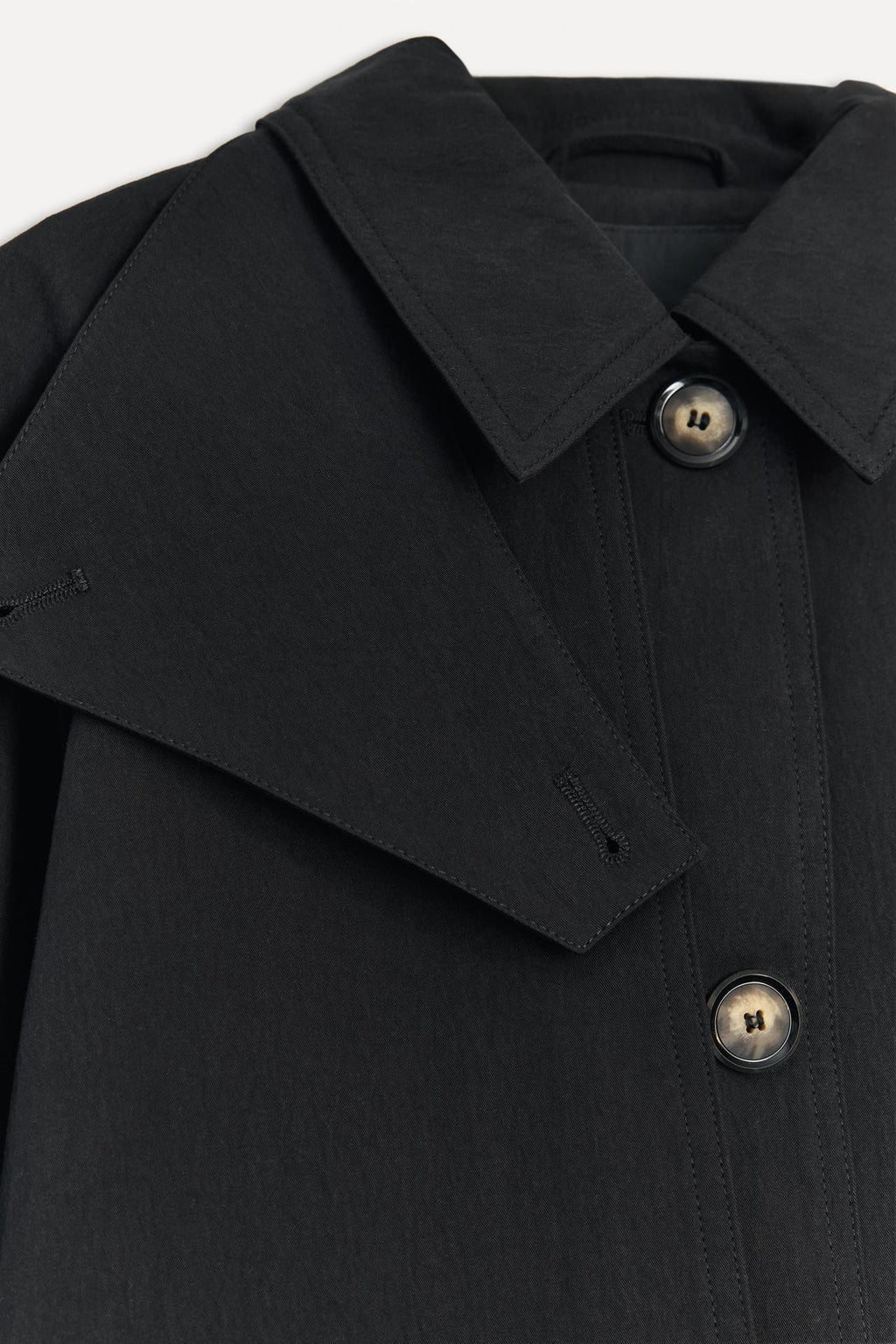 Women's Zara short black trench coat