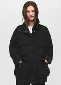 Black Denim Barn Jacket Women