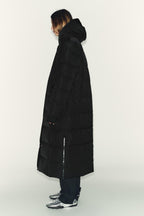 Women's black puffer coat Zara
