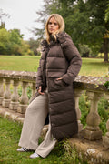 Women's brown puffer coat