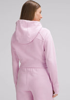 Women's casual zip-up cropped hoodie