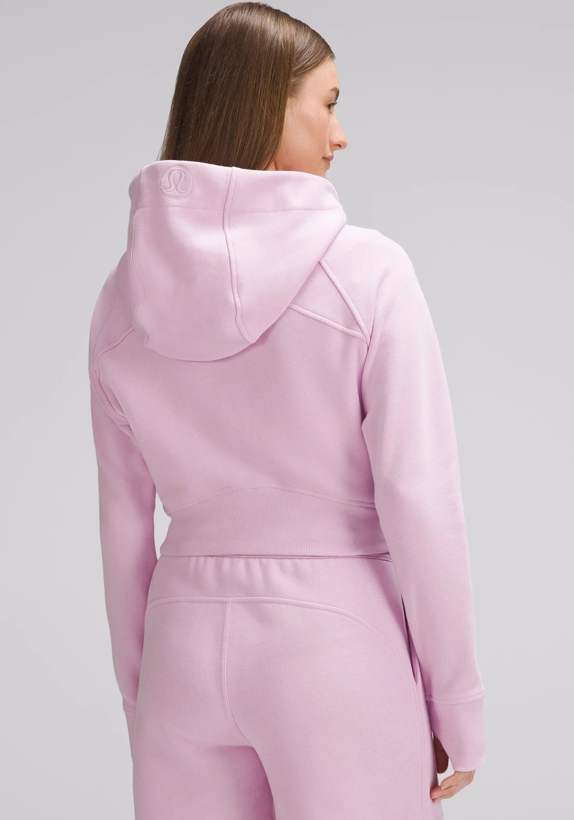 Women's casual zip-up cropped hoodie