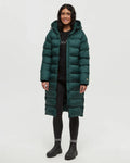 Women's green puffer coat