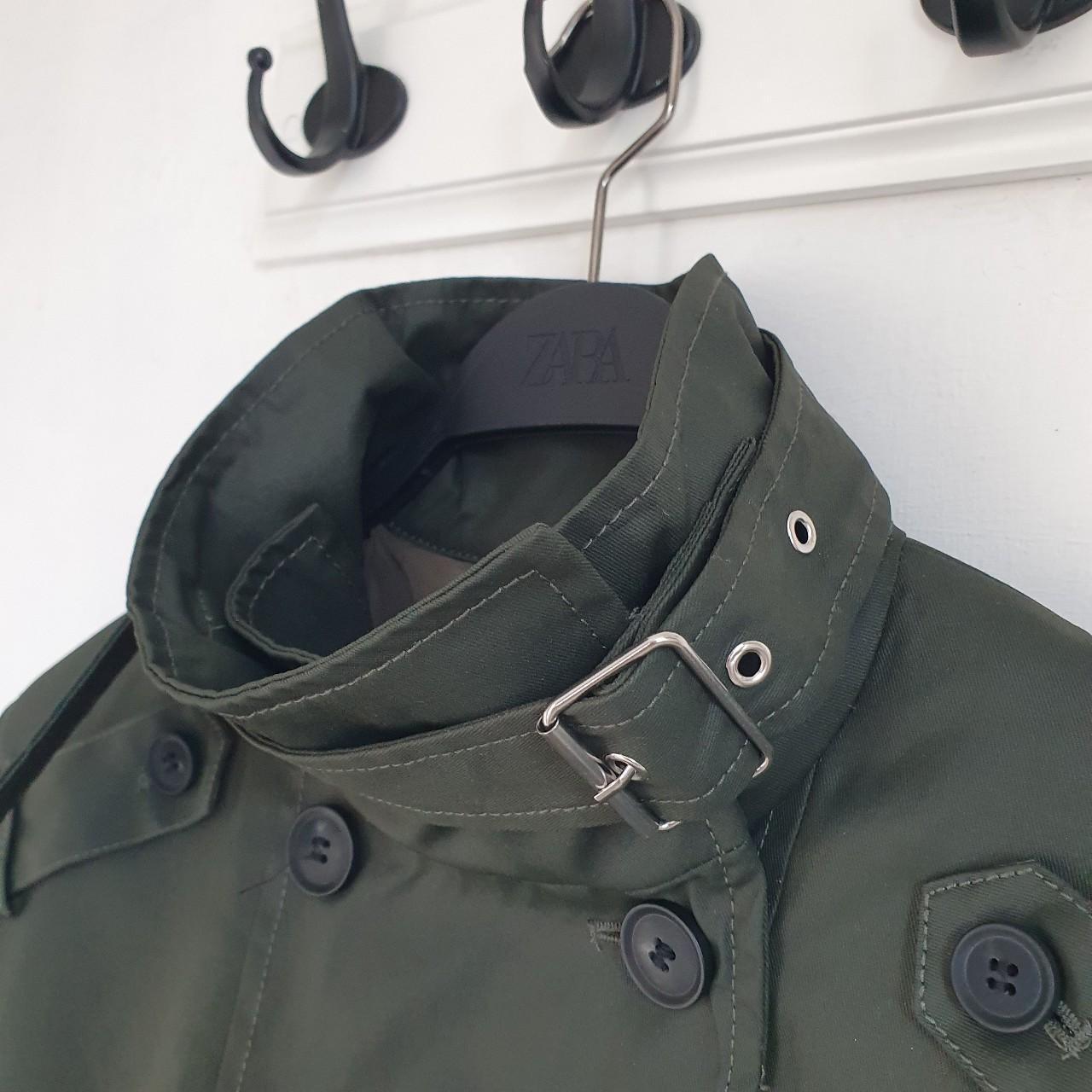Women's green short trench