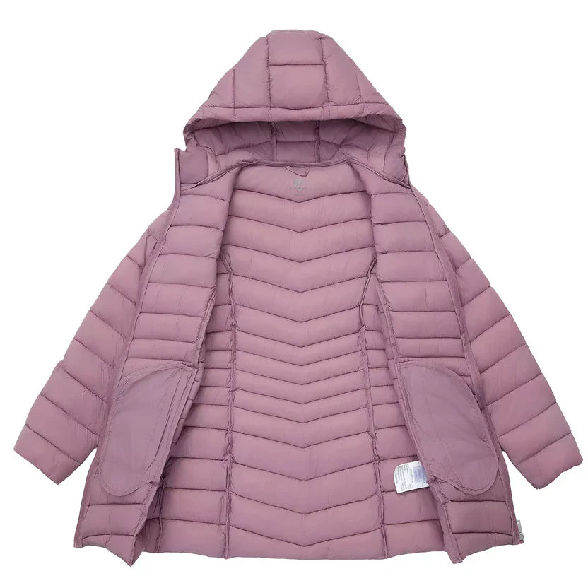 Women's Rokka&rolla Long Lightweight Packable Puffer Jacket