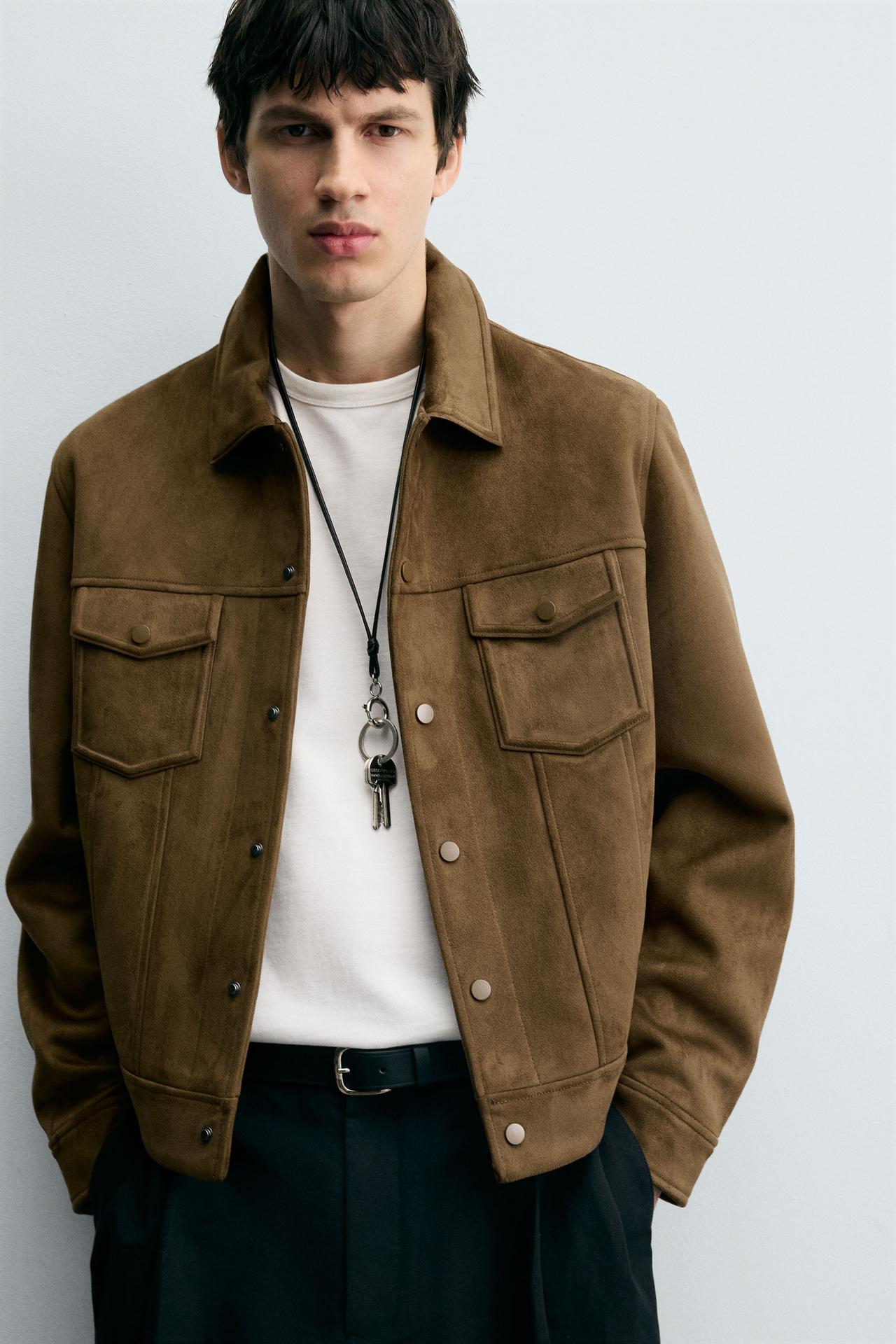 Women���s stylish faux suede coat