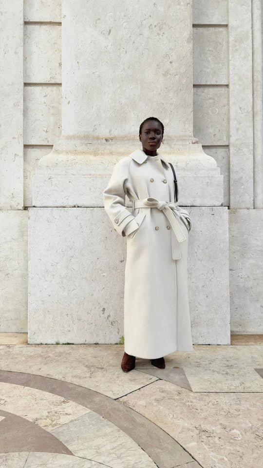 Women's winter wool long coat
