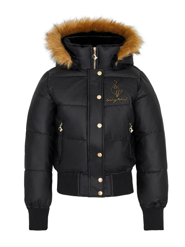 Women's-Baby-Phat-Puffer-Jacket-In-Black