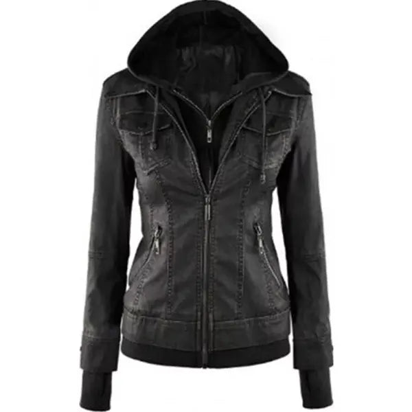 Womens-Betty-Black-Bomber-Removable-Hoodie