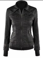 Womens Betty Black Bomber Removable Hoodie For Sale