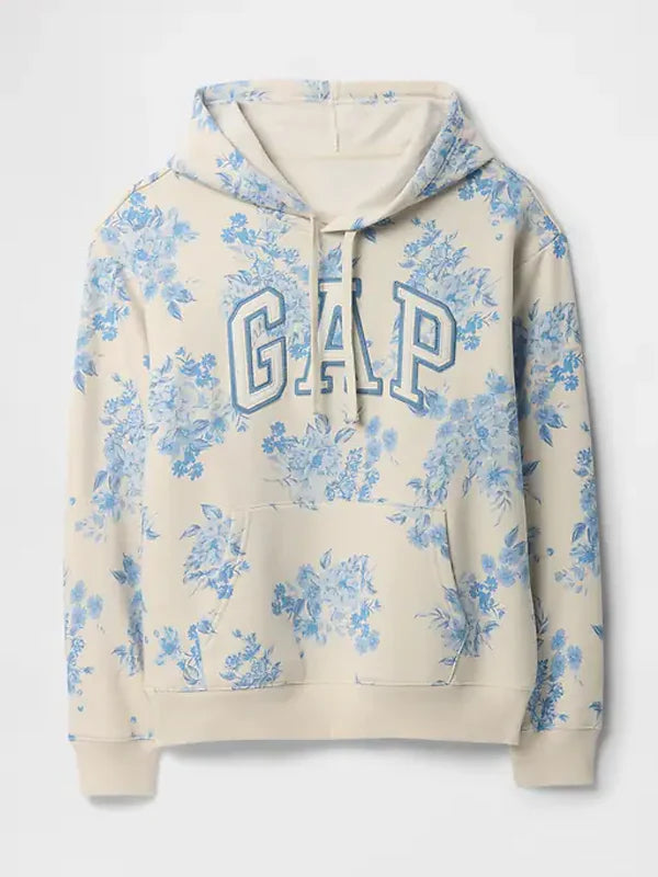 Womens-Blue-Floral-Gap-Hoodie
