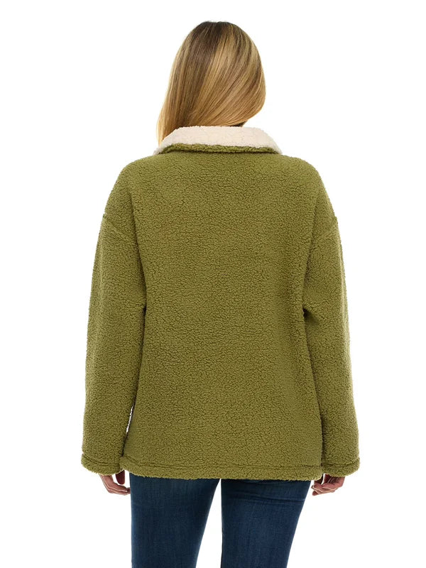 Womens-Character-Winter-Sherpa-Quarter-Zip-Jacket-Back