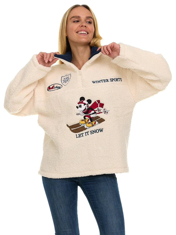 Womens-Character-Winter-Sherpa-Quarter-Zip-Pullover-Jacket