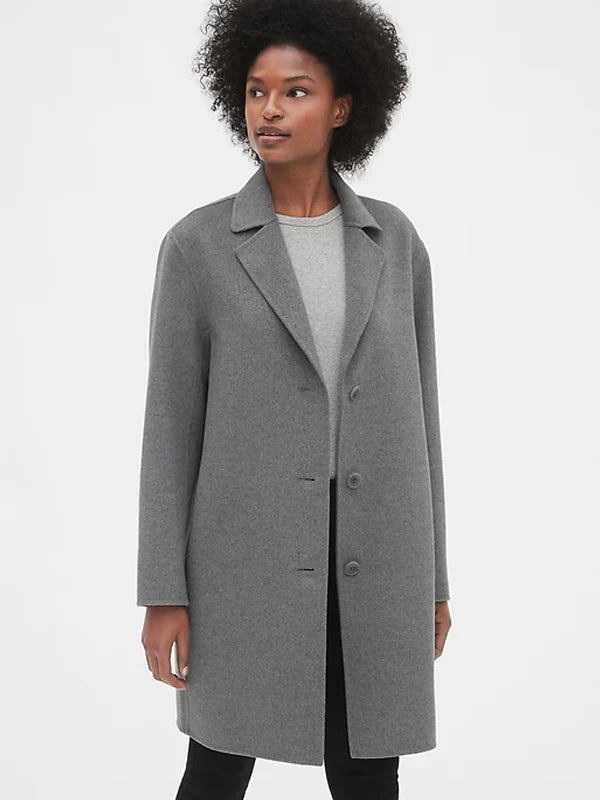 Womens-GAP-Wool-Coat-Grey