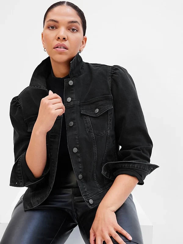 Women's Gap Puff Sleeve Denim Jacket For Sale