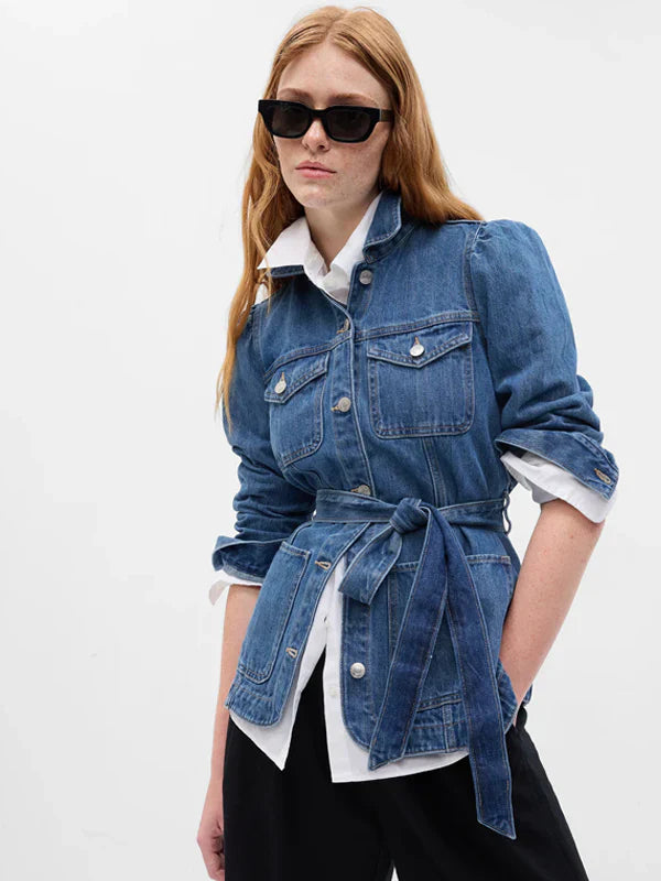 Women's Gap Puff Sleeve Denim Jacket Sale