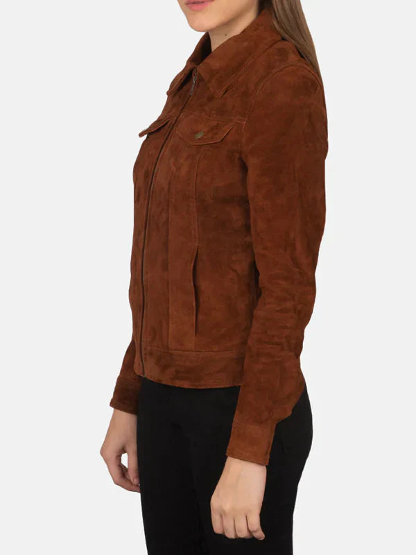 Women's-Suede-Trucker-Jacket-Sale