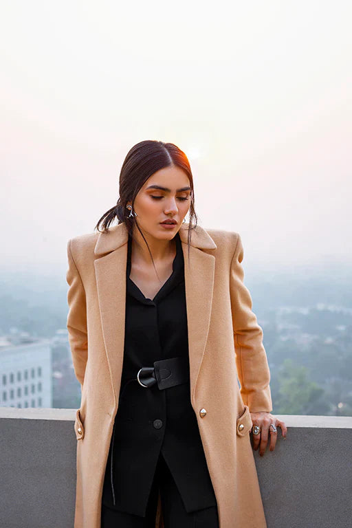 Wool coat front view